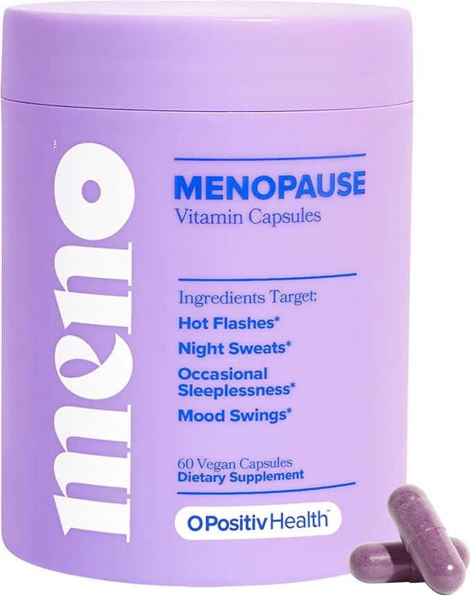 MENO Vitamins for Menopause - Hormone-Free Menopause Supplement for Women - Black Cohosh & Ashwagandha KSM-66 - Helps Relieve Hot Flashes, Night Sweats, Mood Swings
