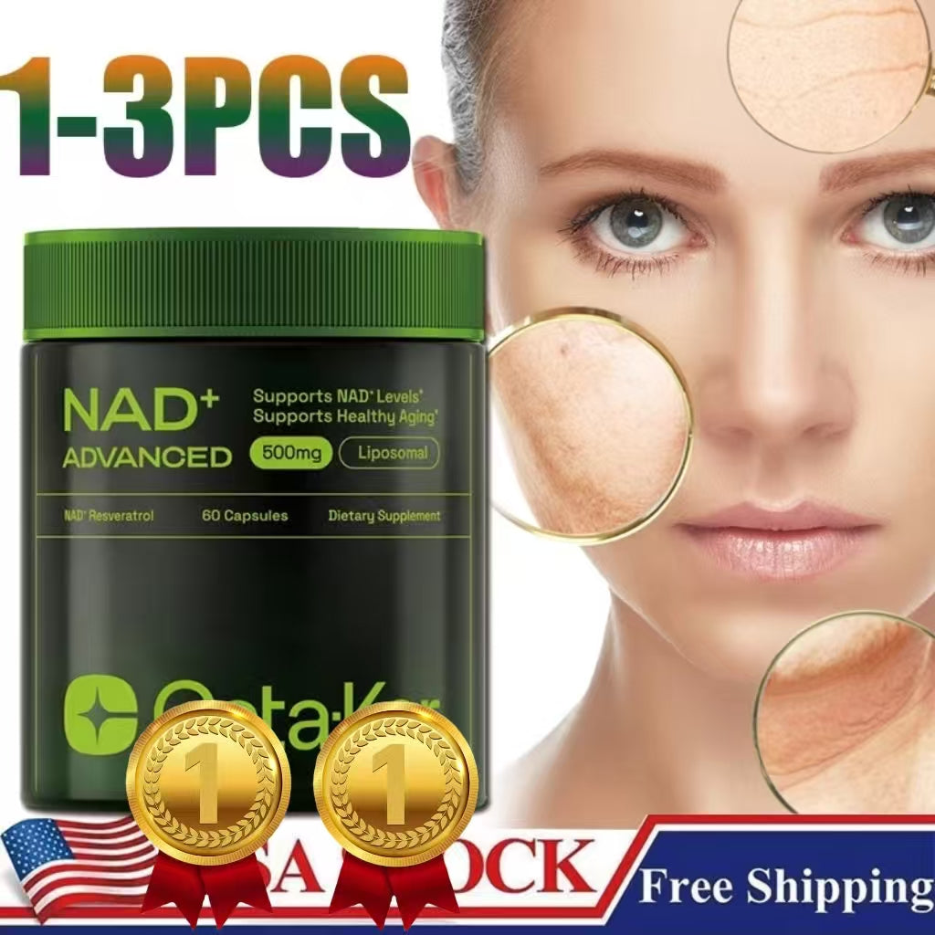 Cata-Kor 500 mg -NAD+ Supplement for Skin Aging Support, Energy, and Focus -60 Count- Vitamin & Wellness Supplements Dietary Healthcare Edible