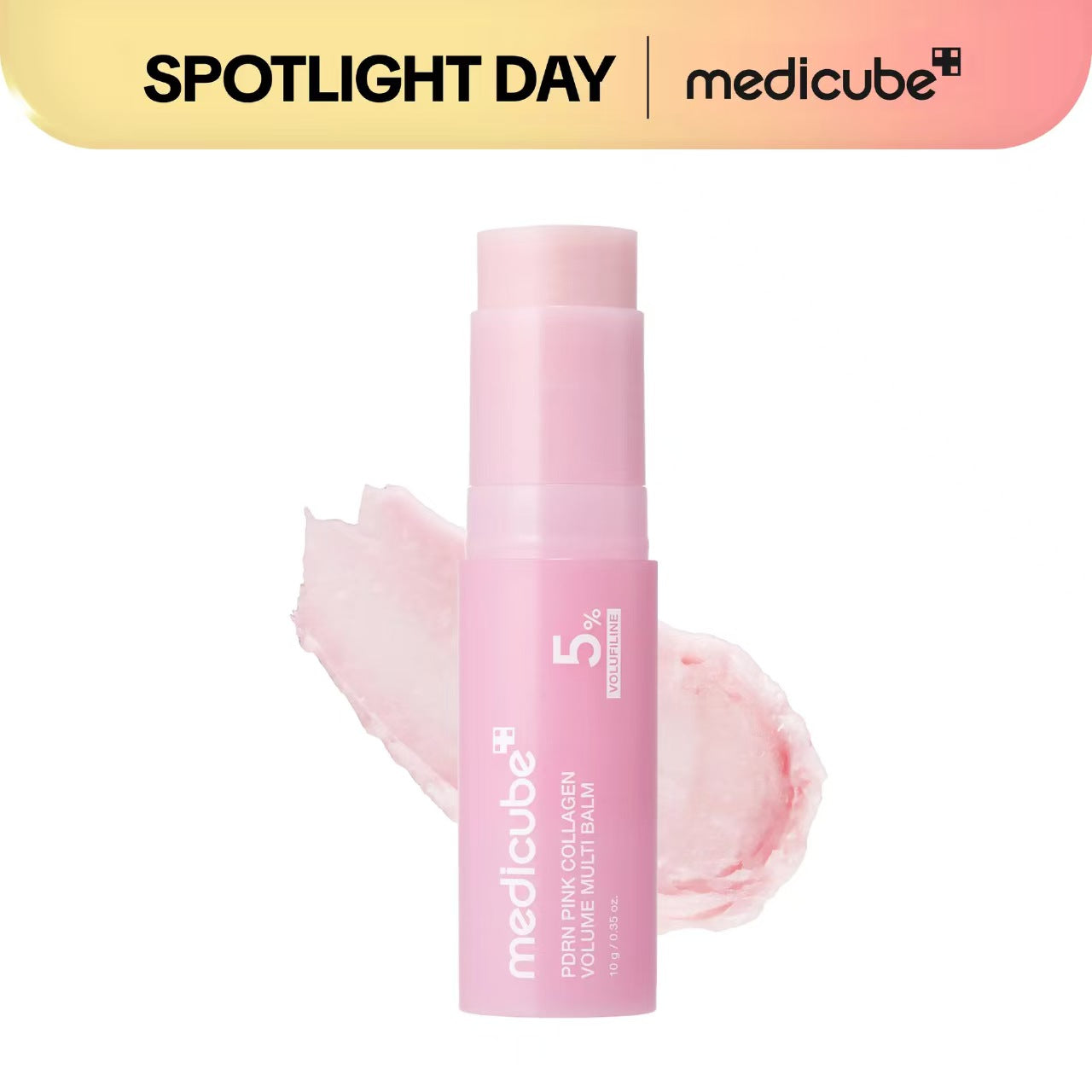 medicube PDRN Pink Collagen Volume Multi Balm Stick - Face & Body Balm | Volufiline, PDRN, NAD, Collagen - Under-Eyes, Neck, Forehead, Smile Lines, Lips, Plumping & Radiance for Line Care, K-Beauty