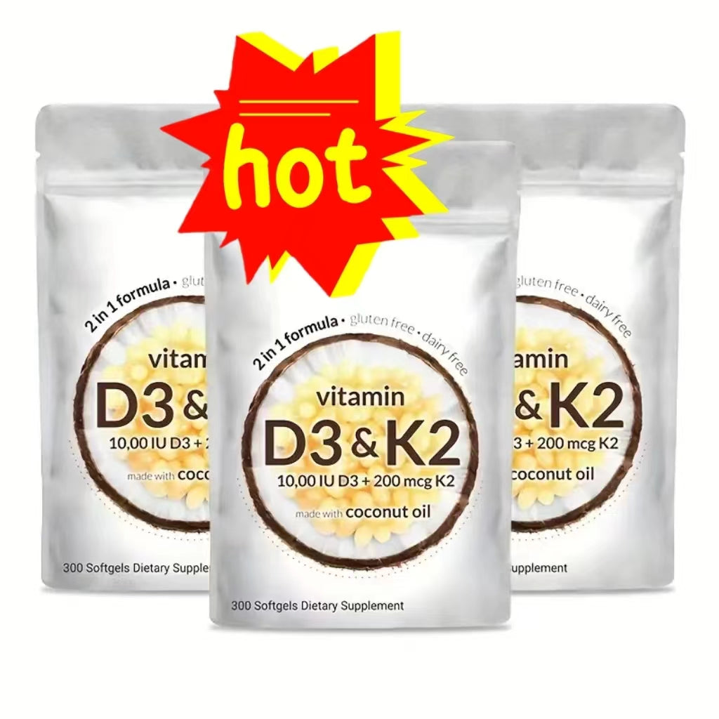 Vitamin D3 K2 Supplement Softgels