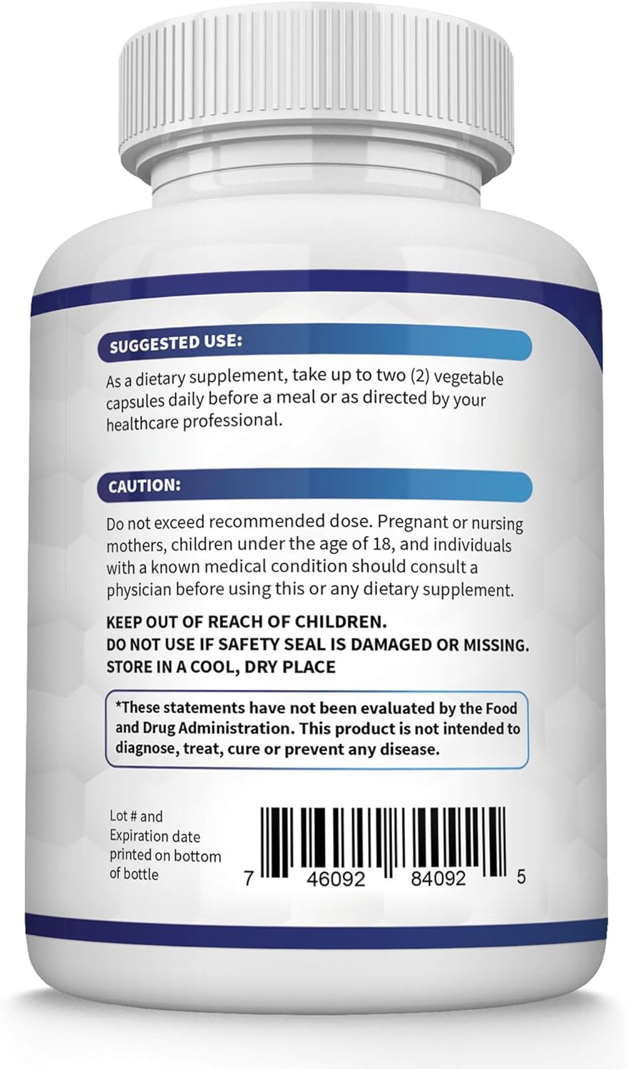 Magnesium Complex Supplement 8 Elemental 1000mg - Magnesium Glycinate, Citrate, Malate, Taurate, Chelated for Easy Absorption for Bones, Muscle, Recovery, Energy, Vegan Non-GMO 90 Capsules